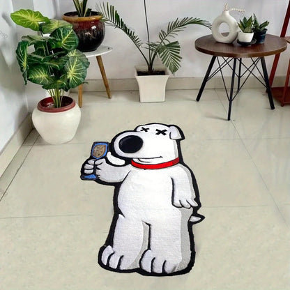 VIKAMA Cartoon Bear Irregular Shaped Carpet - Soft Bedside Rug for Bedroom & Living Room Decor - Hom Haven