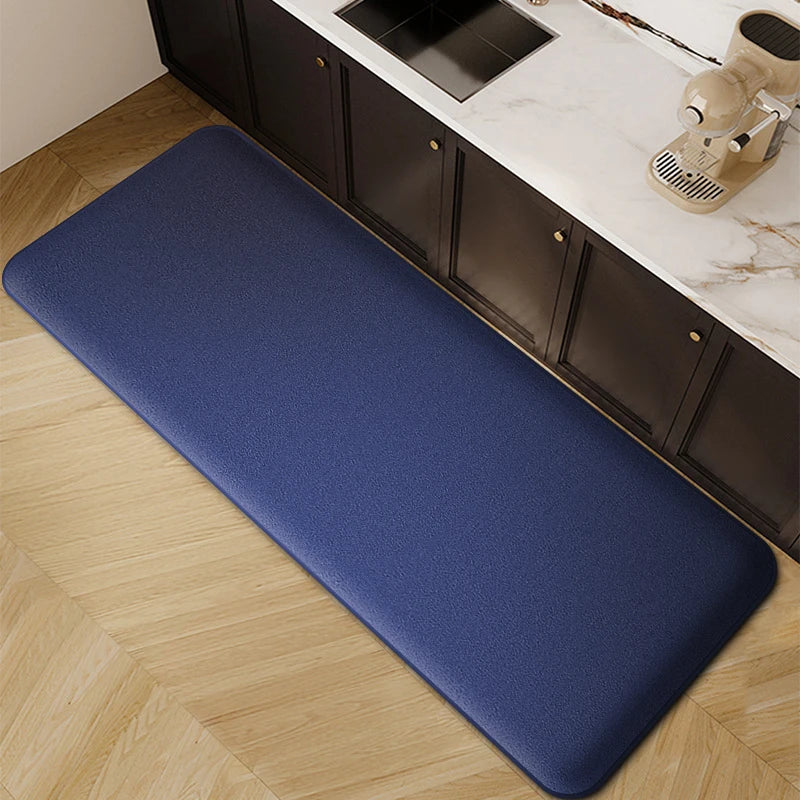 Long Strip Thickened Kitchen Floor Mat - Non-Slip Flannel Absorbent Bathroom & Door Foot Mat