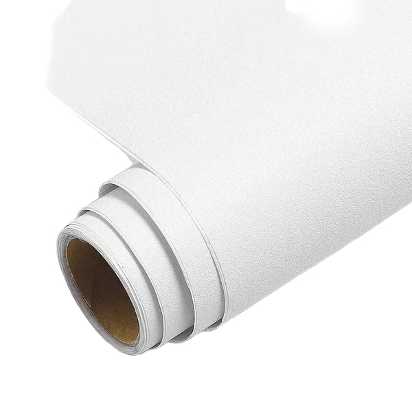 Waterproof Matte Vinyl Self-Adhesive Wallpaper - White & Black Contact Paper for Wall, Furniture & Living Room Decor - Hom Haven