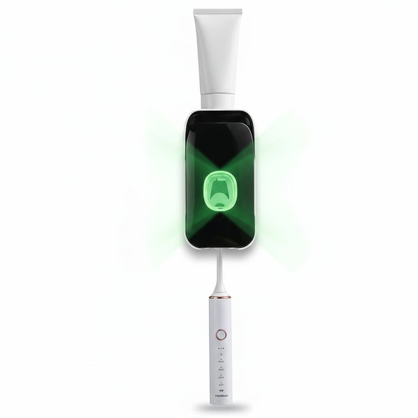 MENGNI Automatic Toothpaste Dispenser - Wall-Mounted Punch-Free Toothbrush Holder & Bathroom Accessory Rack - Hom Haven
