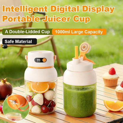 Portable Mini Blender USB Rechargeable Juicer Cup Multifunctional Ice Crushing Mixer for Home Travel Personal Fruit Juice - Hom Haven