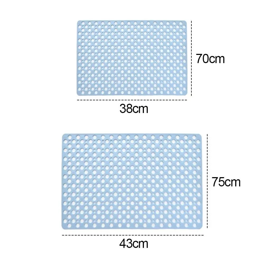 Non-Slip Bath Mat with Drain Holes & Suction Cups - Easy Clean Bathtub Mat Bathroom Accessory - Hom Haven