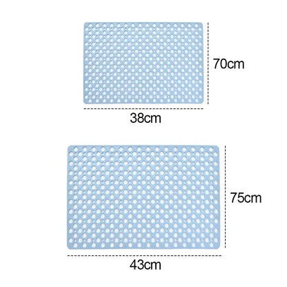 Non-Slip Bath Mat with Drain Holes & Suction Cups - Easy Clean Bathtub Mat Bathroom Accessory - Hom Haven