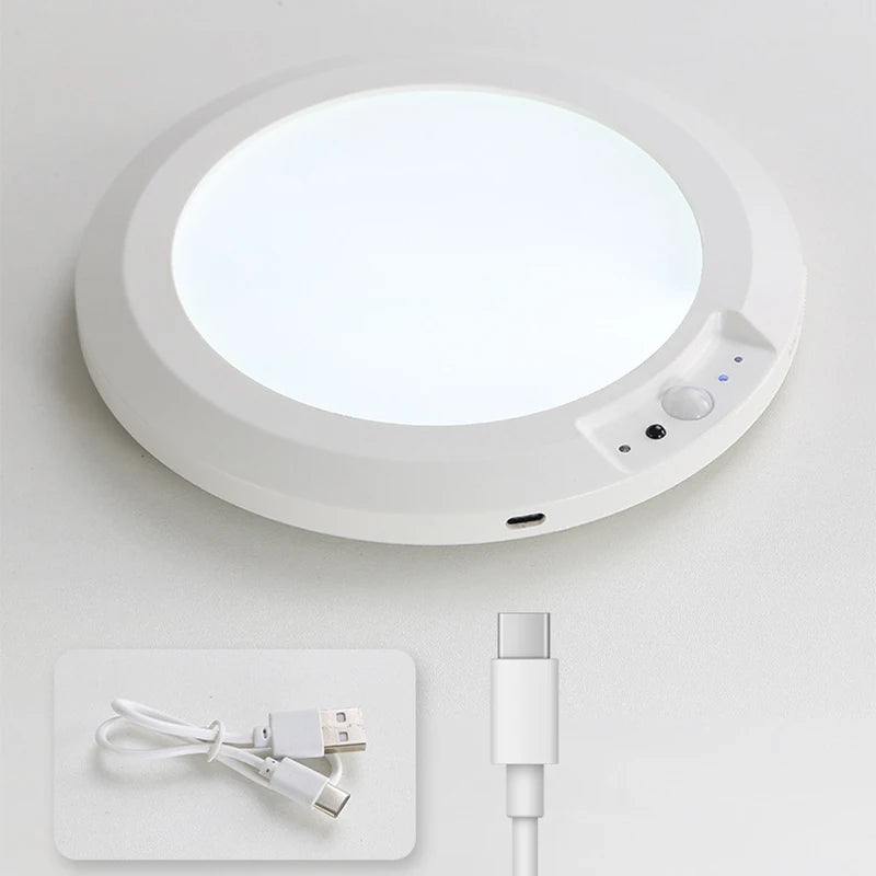 Rechargeable Motion Sensor LED Ceiling Light Magnetic Wireless Night Lamp