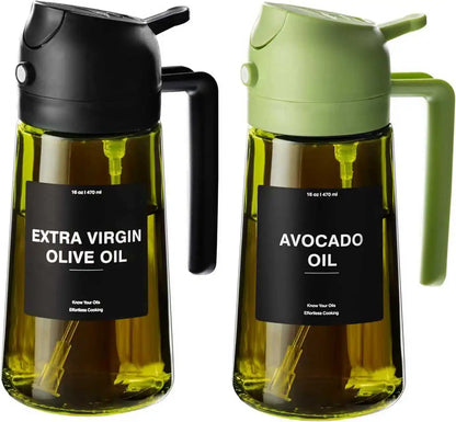 2-in-1 Olive Oil Dispenser & Sprayer (16oz / 470ml) - Hom Haven