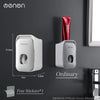 MENGNI Automatic Toothpaste Dispenser Wall-Mounted Bathroom Toothpaste Squeezer Punch-Free Toothbrush Holder Rack Bathroom Acces