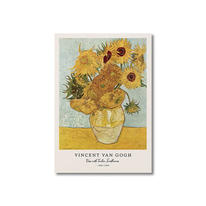 Vincent Van Gogh Starry Night Canvas Wall Art - Unframed Classic Painting Print for Living Room Decor - Hom Haven