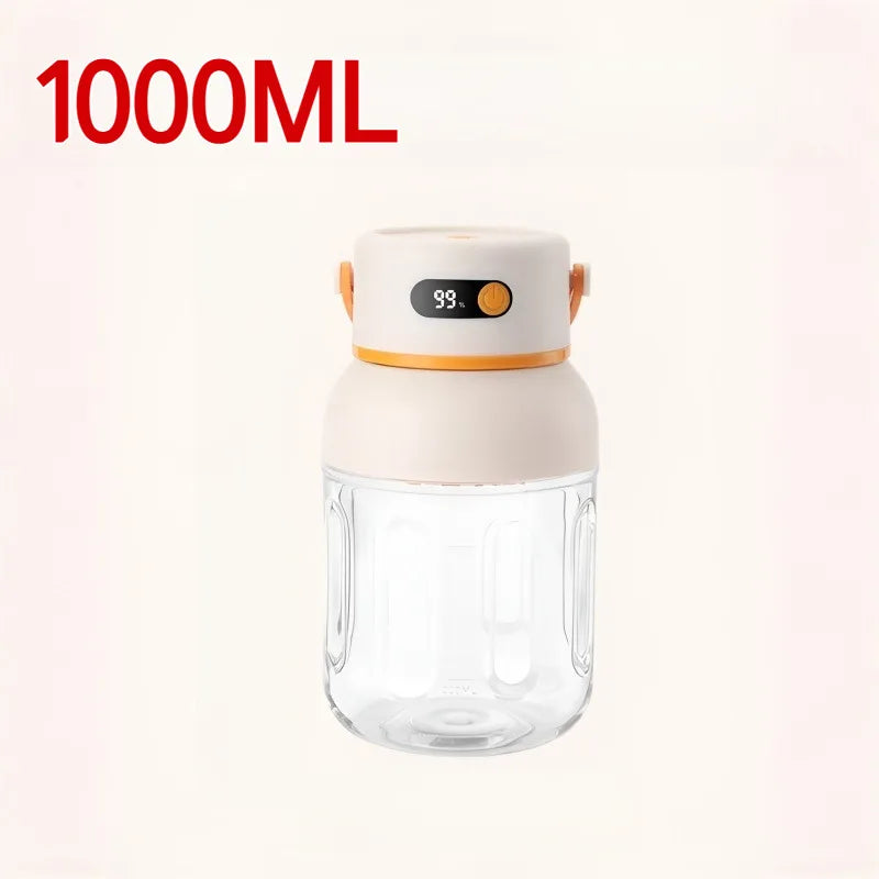 Portable Mini Blender USB Rechargeable Juicer Cup Multifunctional Ice Crushing Mixer for Home Travel Personal Fruit Juice