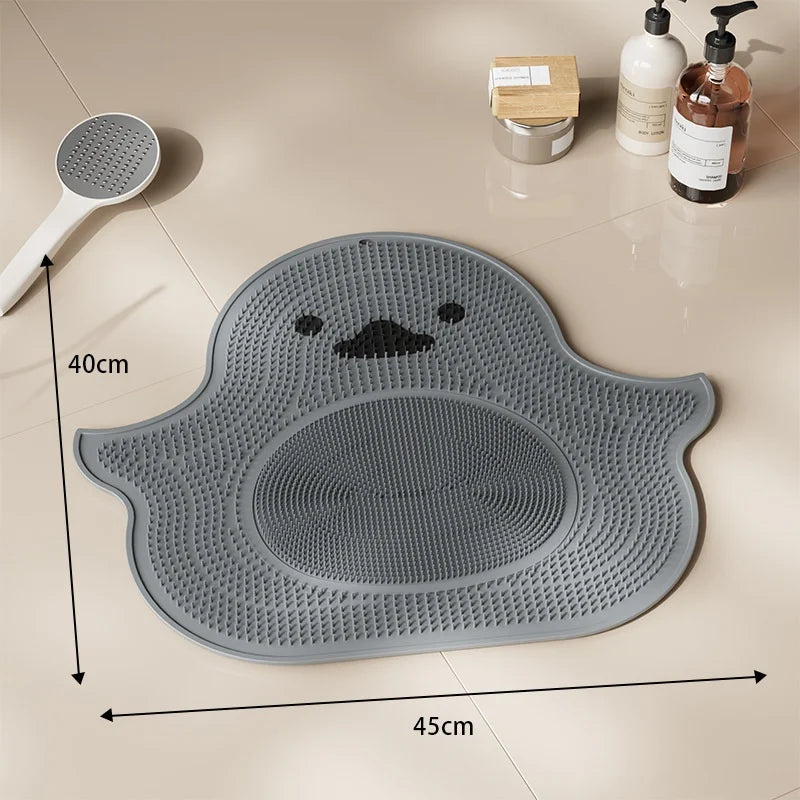 Silicone Foot Massage Bathroom Mat - Anti-Slip Back Massage & Dead Skin Removal Shower Floor Pad (45x45cm) - Hom Haven