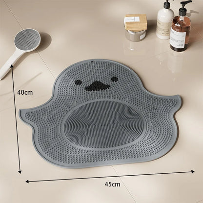 Silicone Foot Massage Bathroom Mat - Anti-Slip Back Massage & Dead Skin Removal Shower Floor Pad (45x45cm) - Hom Haven