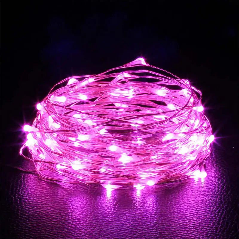Fairy Light String LED Copper Wire - Battery Powered Bedroom, Garden & Wedding Decoration (1/2/3/5/10M) - Hom Haven