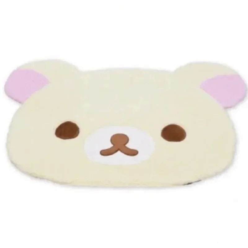 Rilakkuma Kuna Bear Cartoon Carpet - Soft Plush Bedroom Floor Mat & Bedside Rug