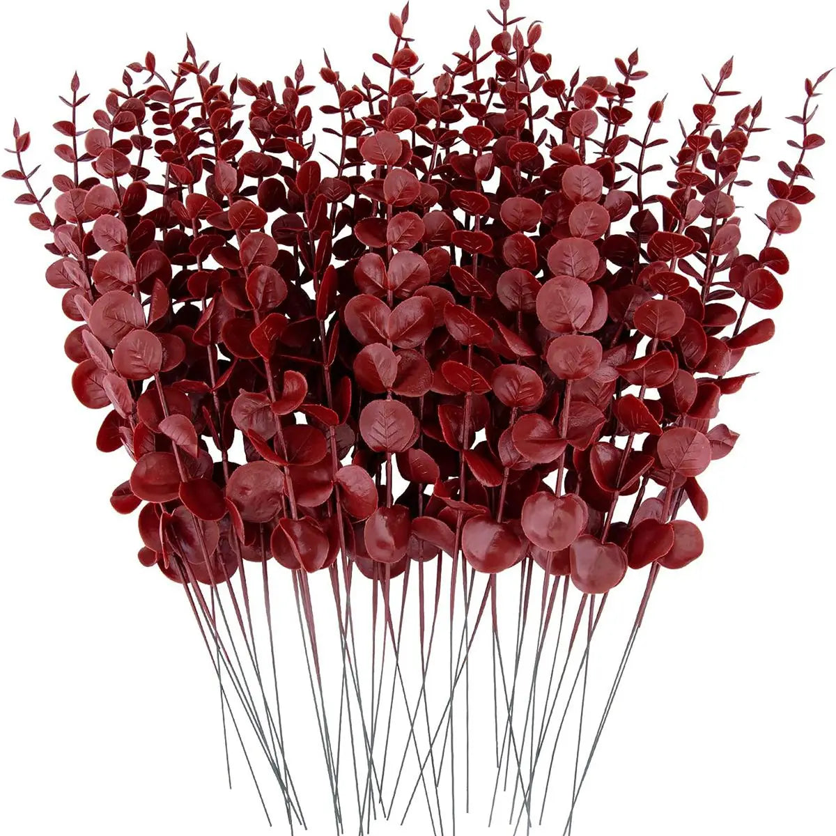 10/50pcs Artificial Plants Eucalyptus Leaves Fake Plants Vase Table Party Wedding Bridal Bouquet Home Decorations Outdoor Garden