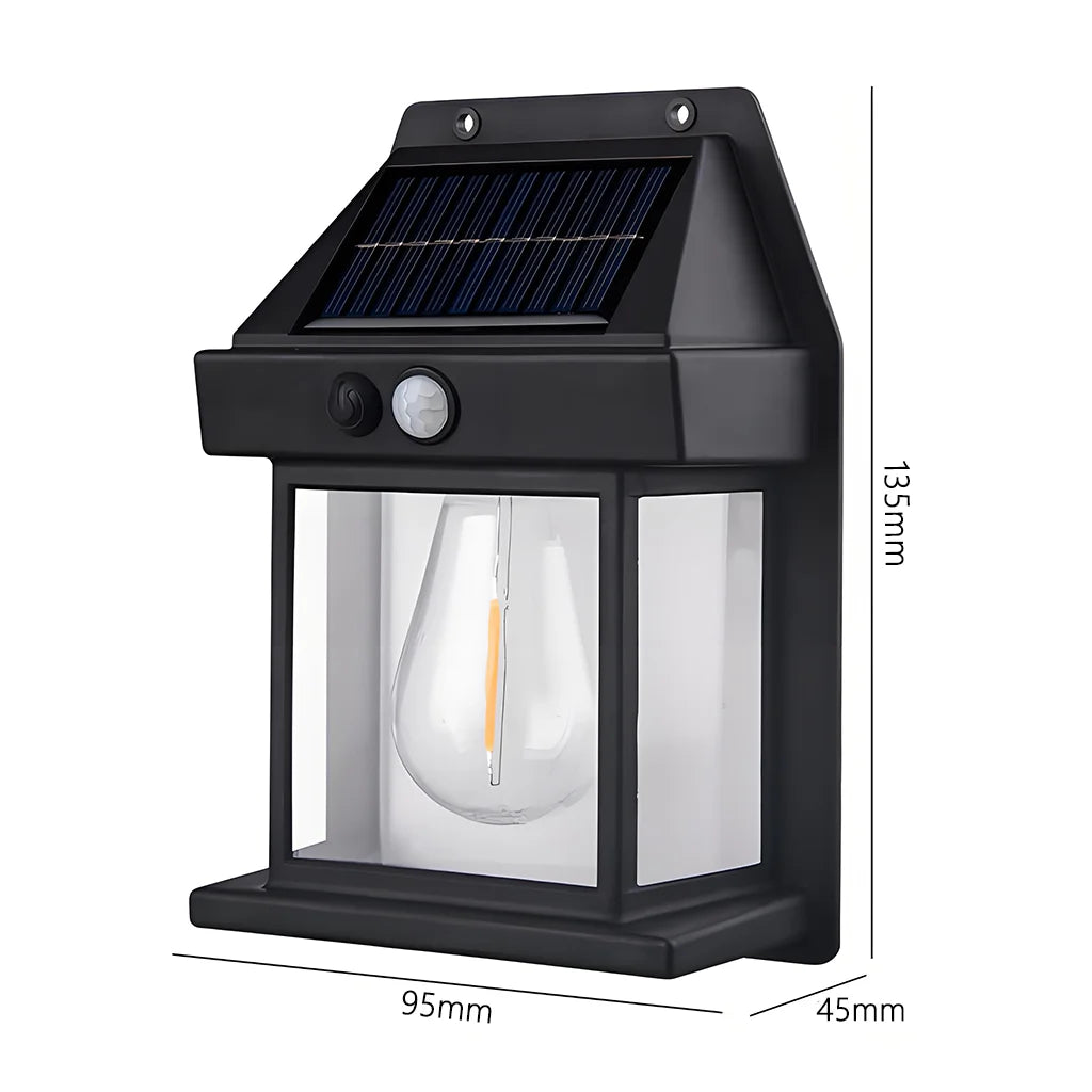 Solar Powered Waterproof LED Wall Light with Motion Sensor for Outdoor Garden