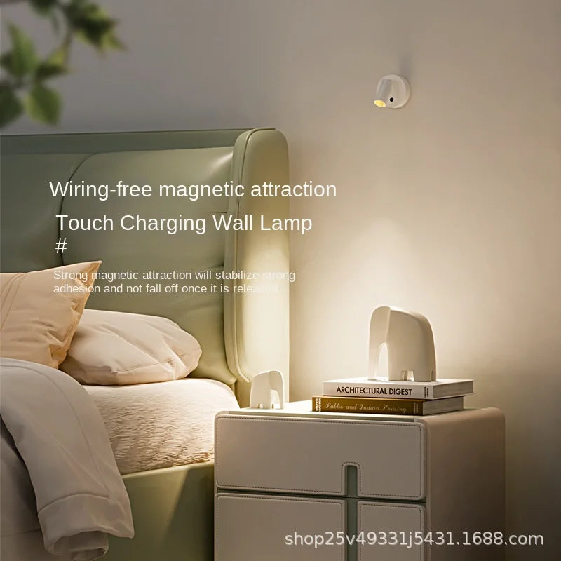 USB Rechargeable Adjustable Wall Light with Remote Touch Bedside Lamp