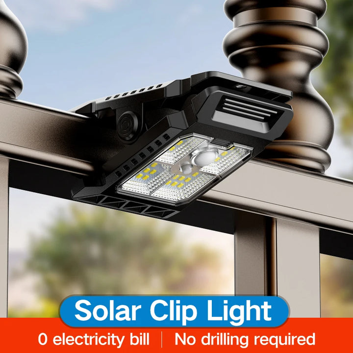 Solar Clip-On Motion Sensor Light 3 Modes for Outdoor Security