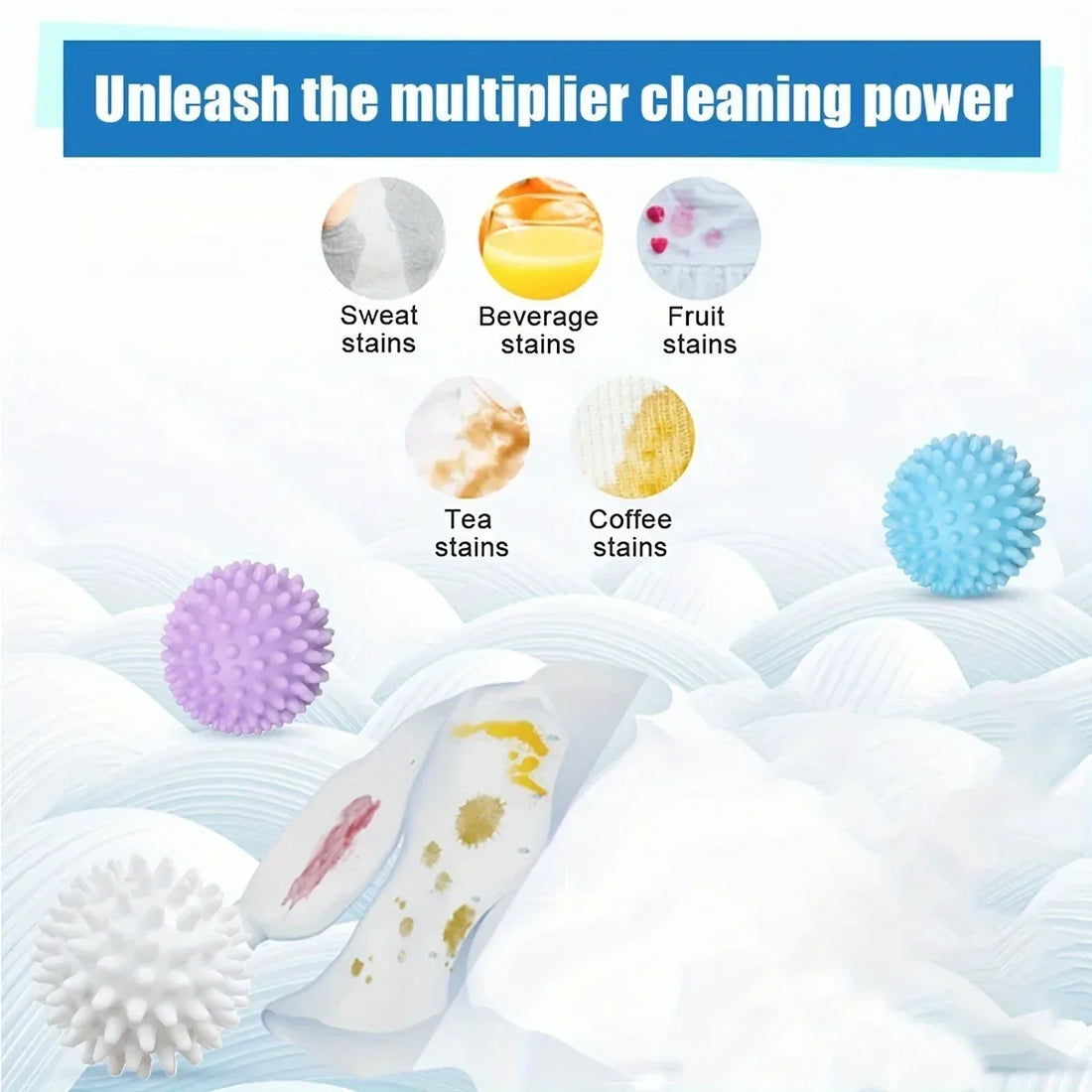 Reusable Anti-Winding Laundry Balls - Dryer & Washing Machine Balls for Tangle-Free Laundry (1/6 Pcs)