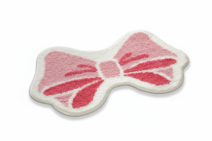 VIKAMA Angel Wings Bathroom Carpet - Pink Love Wave Edge Anti-Slip Bedroom & Entryway Rug - Hom Haven