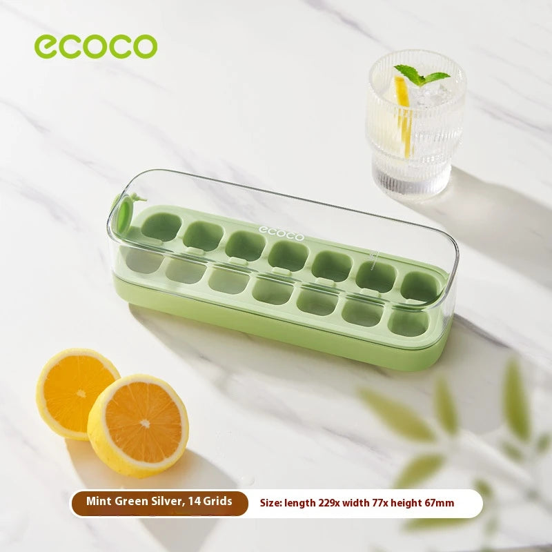 Ice Cube Tray with Lid & Bin, Quick-Release Freezer Ice Mold Set (7/14/21 PCs)