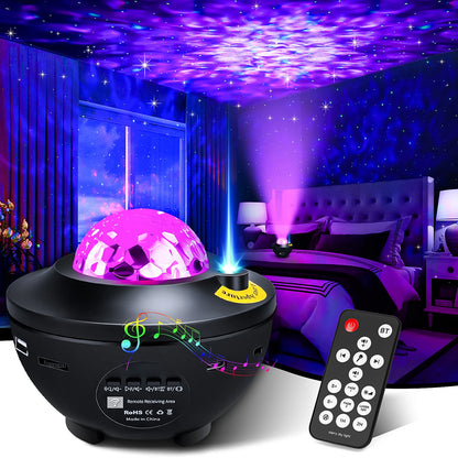 Starry Galaxy Projector Night Light with Bluetooth Music Night Lamp - Hom Haven