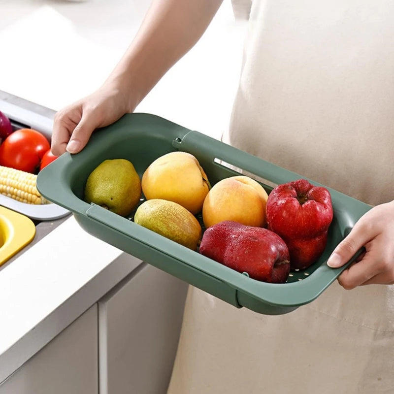 Adjustable Expandable Sink Drain Basket for Fruits & Vegetables