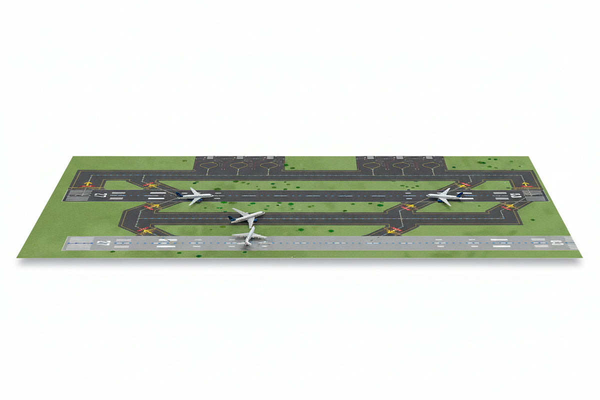 Runway Aviation Airport Track Design Rug - Modern Living Room & Bedroom Decorative Carpet - Hom Haven