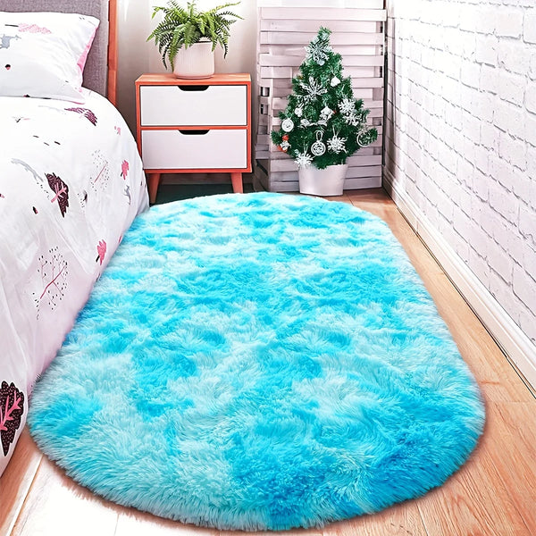 VIKAMA Grey Dense Silk Carpet - Warm Long Hair Soft Floor Mat for Bedroom, Living Room & Sofa - Hom Haven