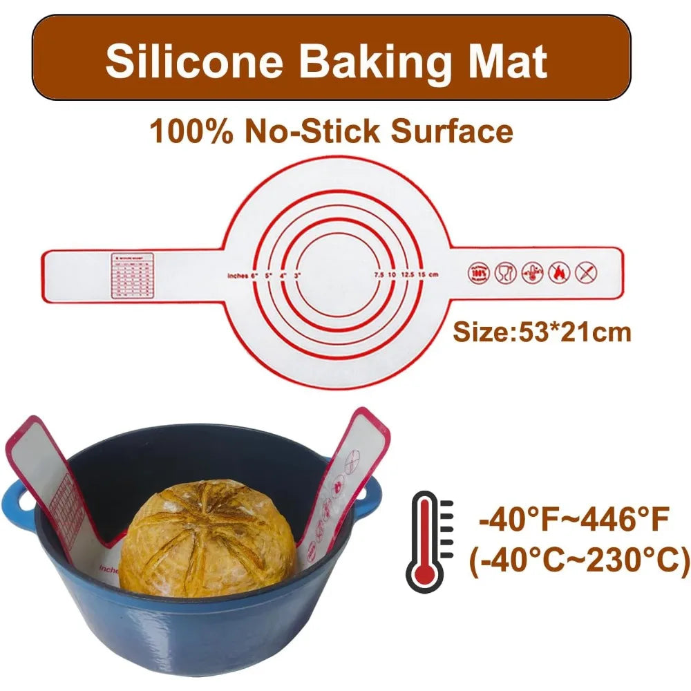 Sourdough Bread Baking Starter Kit with Proofing Baskets & Tools