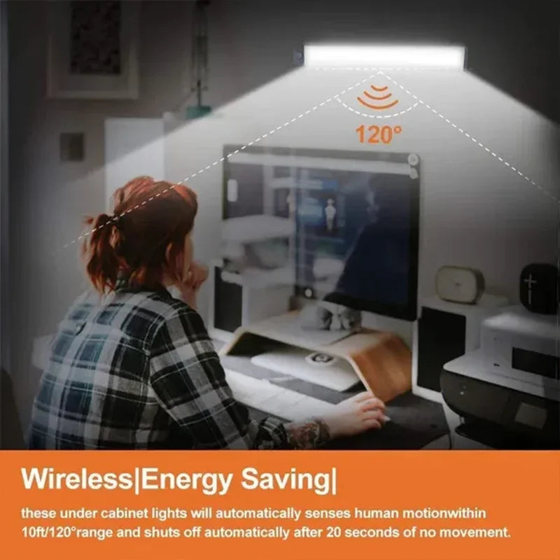 Rechargeable Motion Sensor Under Cabinet Magnetic LED Strip Light