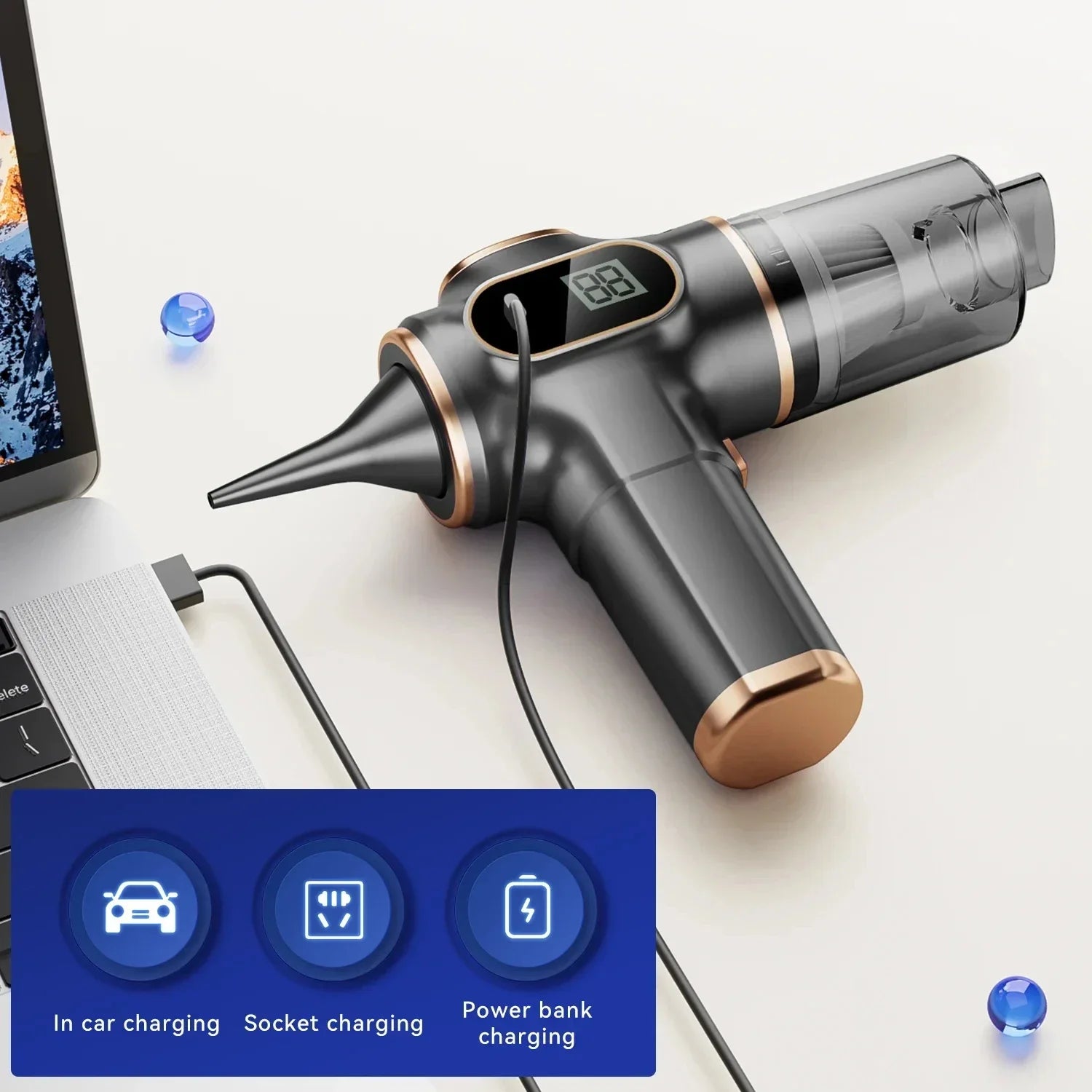 5-in-1 Wireless Vacuum Cleaner 95000Pa Handheld Car Home