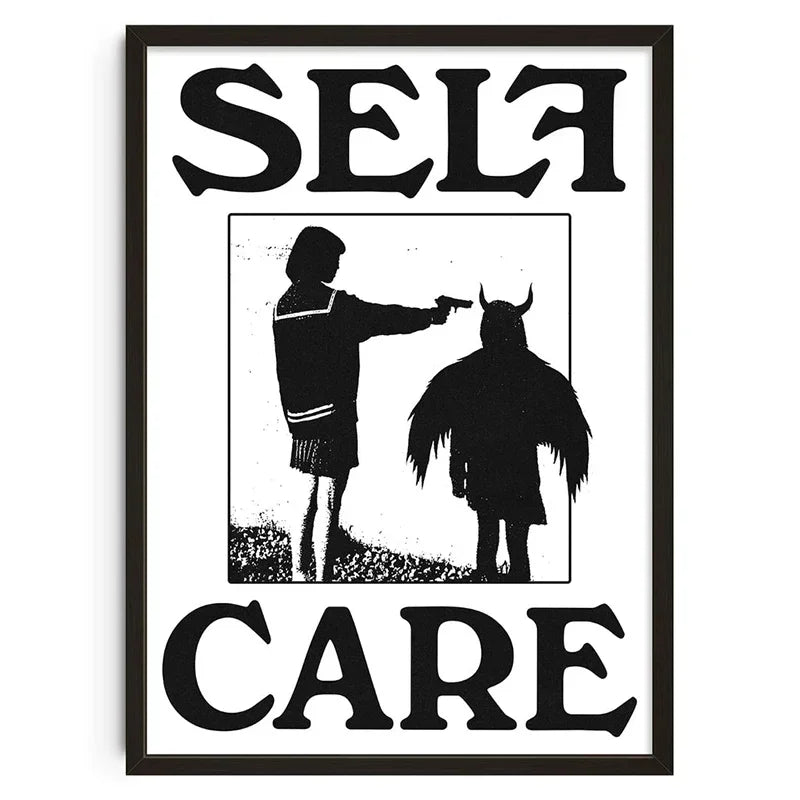 Retro Abstract Nourishing Soul Classic Wall Art,  Canvas Print Poster, Suitable for Home, Living Room, Room Decoration Painting