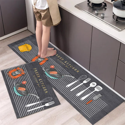 Soft Washable Kitchen Floor Mat - Anti-Slip Long Area Rug for Bedroom, Hallway & Bathroom Entrance - Hom Haven