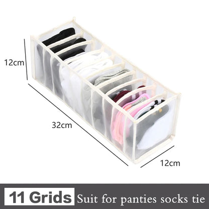 Foldable Underwear Drawer Organizer - Closet Divider Storage Box for Socks, Bras & Underpants - Hom Haven