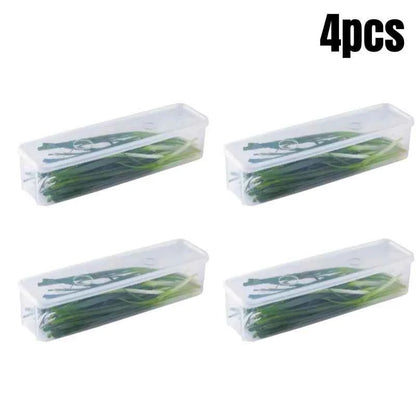 Refrigerator Storage Boxes with Lid - Airtight Fridge Organizer for Vegetables & Food (1/2/4 Pcs) - Hom Haven