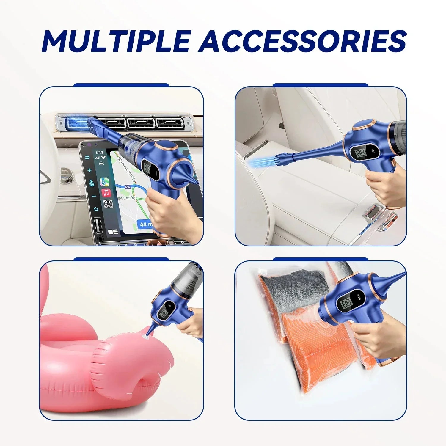 5-in-1 Wireless Vacuum Cleaner 95000Pa Handheld Car Home