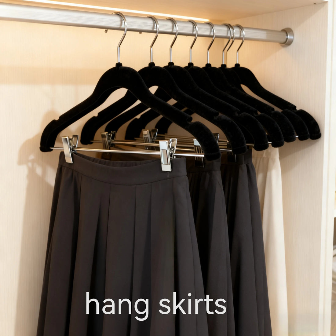 5/10 PCs Velvet Non-Slip Clip Hangers For Pants, Skirts & Bras