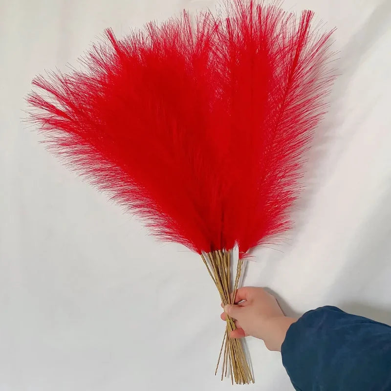 55cm  10pcs Artificial Grass Flower Bouquet for Home Wedding Decoration DIY Party Bedroom Fake Plant Flowers Vase Decor Reed