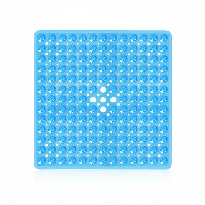 21x21 Inch Square Non-Slip Shower Mat - Clear PVC Anti-Slip Bathroom Stall Floor Mat - Hom Haven