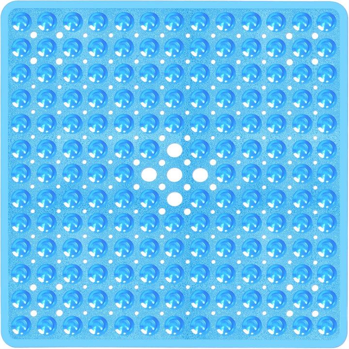 1pc 21x21inch Square Non-Slip Shower Mat – Anti-Slip Shower Mats– Secure Grip for Shower Stall Floors - Bathroom Mat Clear