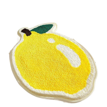 VIKAMA Fruit Pattern Imitation Cashmere Carpet - Warm Washable Bathroom Door Mat & Porch Rug - Hom Haven