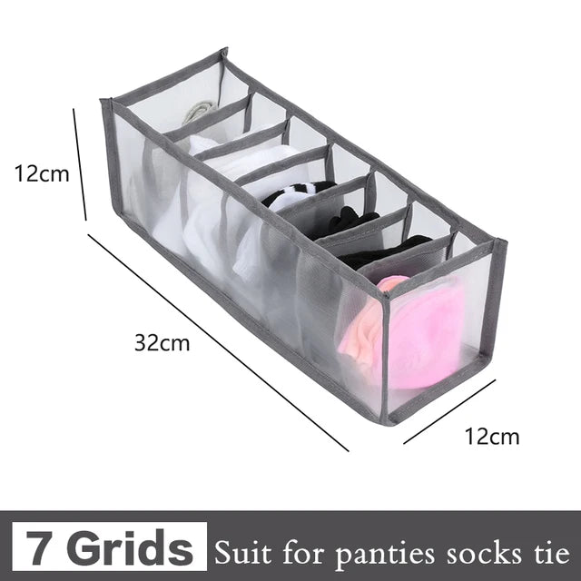 Foldable Underwear Drawer Organizer - Closet Divider Storage Box for Socks, Bras & Underpants - Hom Haven