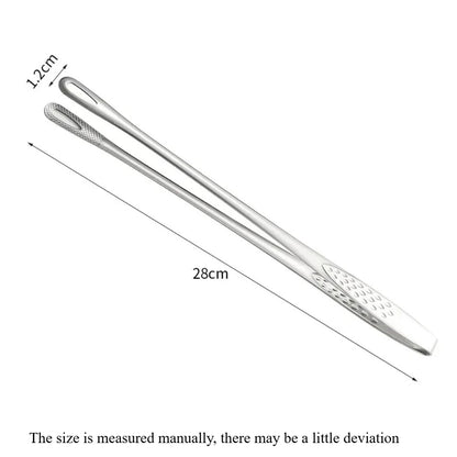 Stainless Steel BBQ & Kitchen Tongs - Reusable Cooking Tweezers for Meat, Vegetables & Barbecue - Hom Haven