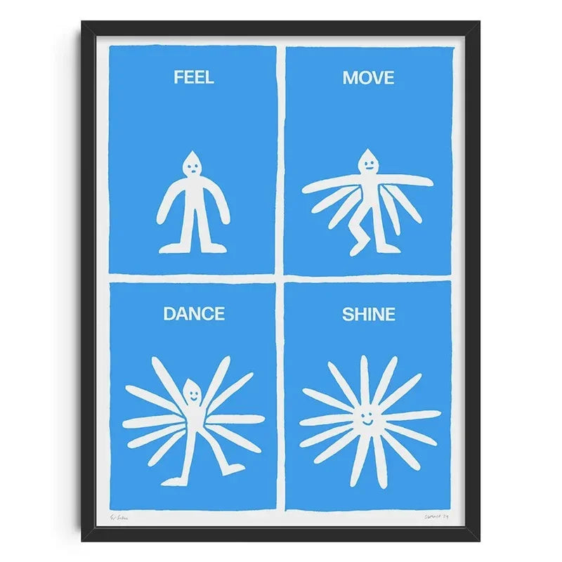 Retro Abstract Nourishing Soul Canvas Wall Art - Classic Unframed Print Poster for Home & Living Room Decoration - Hom Haven
