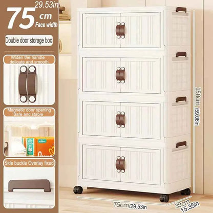 Large Capacity Foldable Wardrobe Storage Cabinet - Dustproof Closet Organizer, Easy to Install - Hom Haven