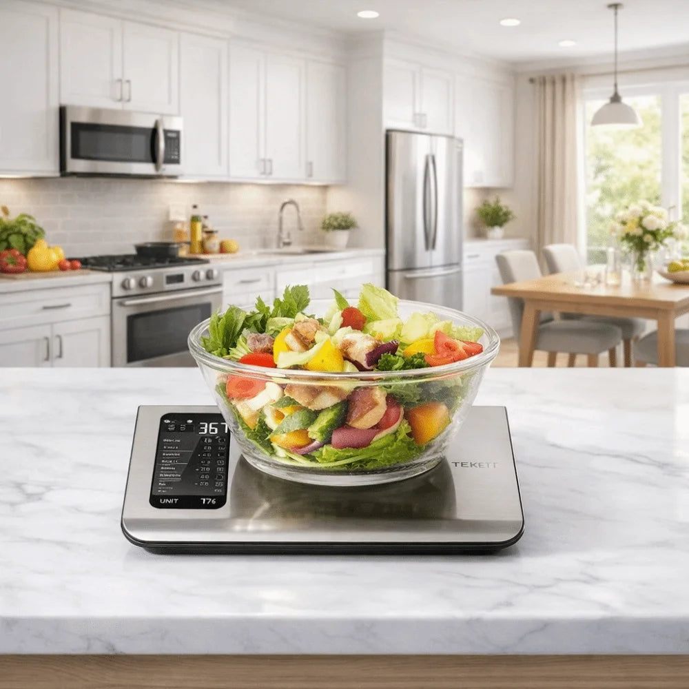 Stainless Steel Smart Food Scale with App & Nutrient Tracking (19 Nutrients)