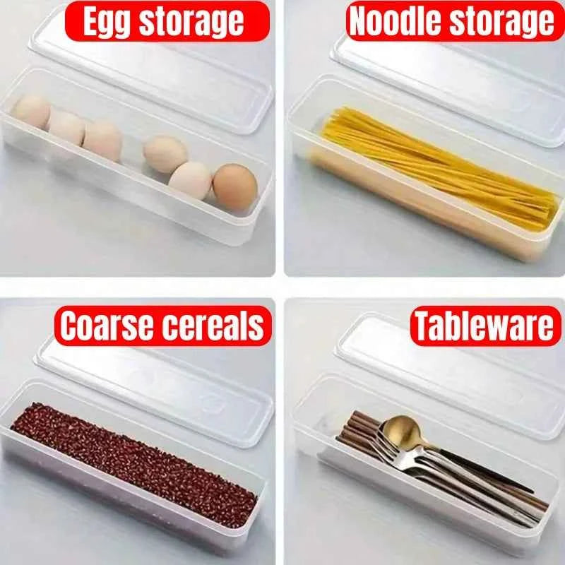 Refrigerator Storage Boxes with Lid - Airtight Fridge Organizer for Vegetables & Food (1/2/4 Pcs) - Hom Haven