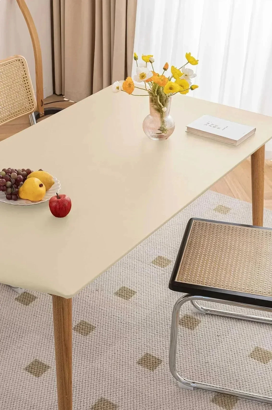 1pc tablecloth pad in durable waterproof leather - customised cover for table or dining table