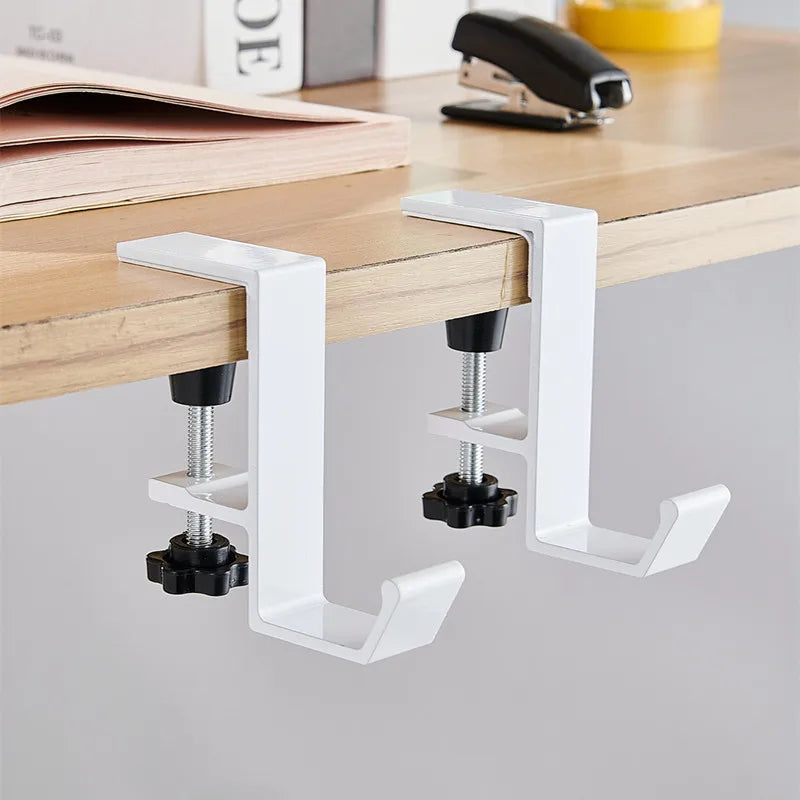 Adjustable Punch-Free Desk Edge Hook - Gaming Headset Hanger & Backpack Storage Hook (1/2 Pcs) - Hom Haven