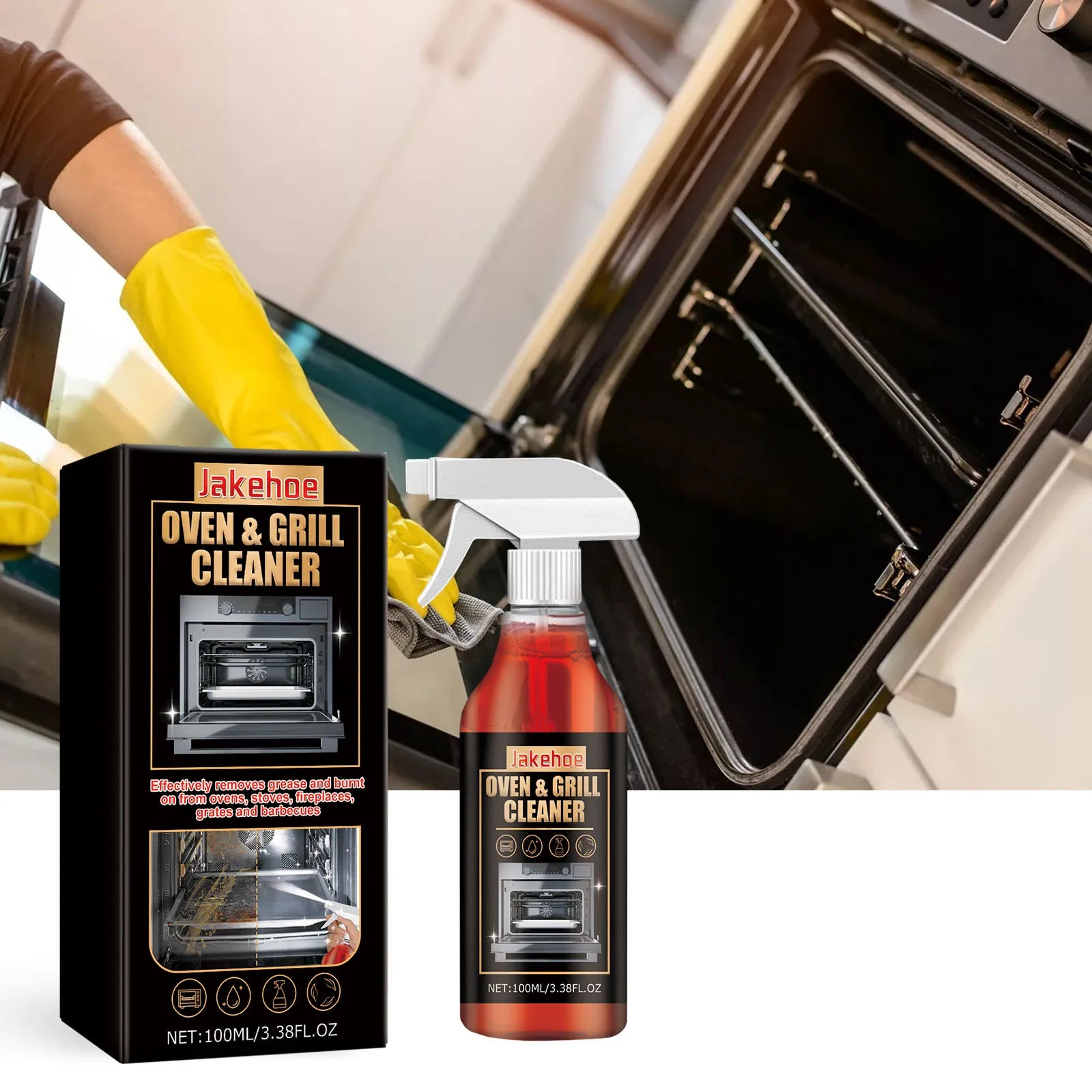 Oven Cleaning Foam Spray Removes Oil Stains for Kitchen Appliances