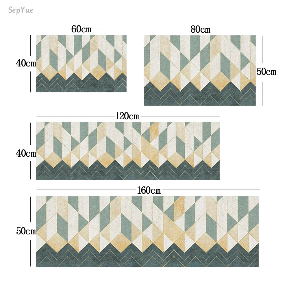 Soft Washable Kitchen Floor Mat - Anti-Slip Long Area Rug for Bedroom, Hallway & Bathroom Entrance
